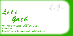 lili goth business card